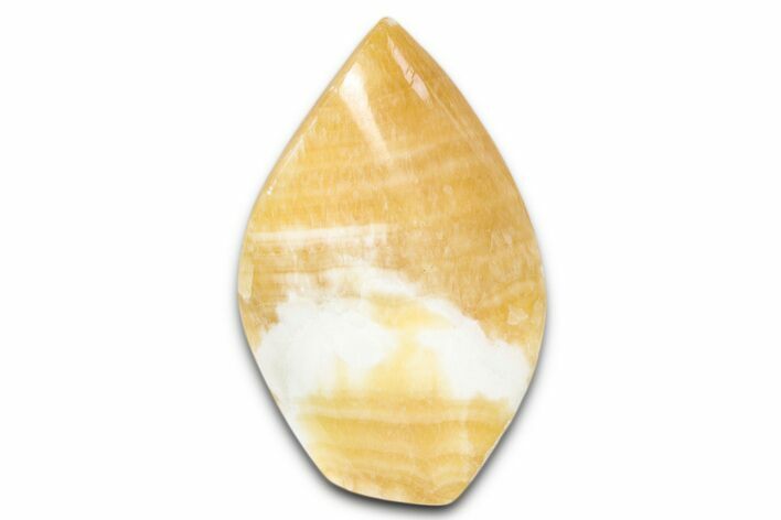 Polished Orange (Mango) Calcite Flame - Afghanistan #337998